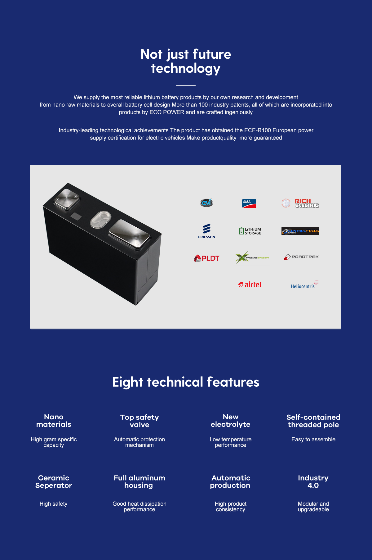 C3-NCM102W/N NCM102Ah Lithium Ion Battery