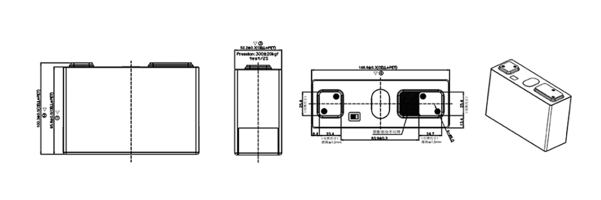 C3-NCM102W/N NCM102Ah Lithium Ion Battery