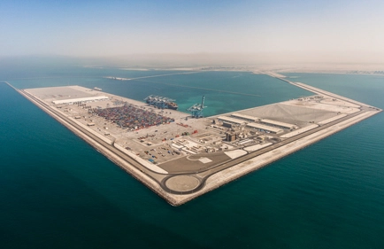 Electric Truck in Khalifa Port, UAE