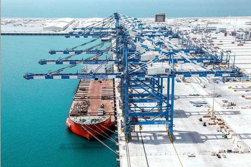 Electric Truck in Khalifa Port, UAE